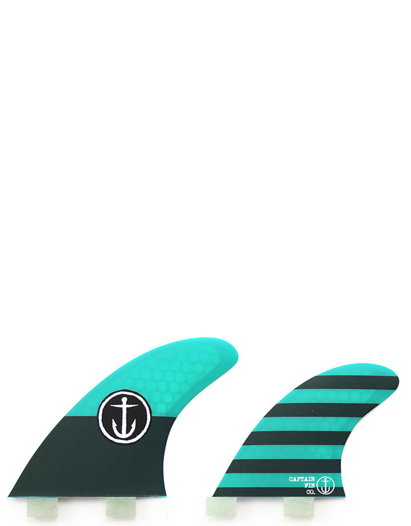 4 Fin Set CF-Quad Medium Surfboard Fins Aqua Captain Fin Co Single Tab 4 Fin Set CF-Quad Medium Surfboard Fins Aqua Captain Fin Co Single Tab