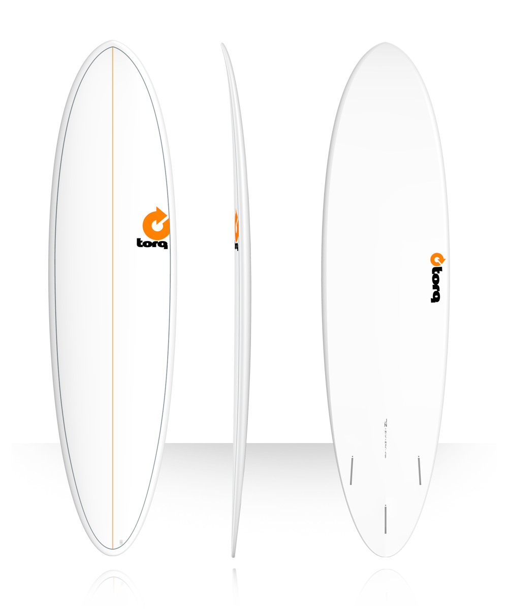 Torq 7 2 Funboard White Pinline Torq 7 2 Funboard White Pinline