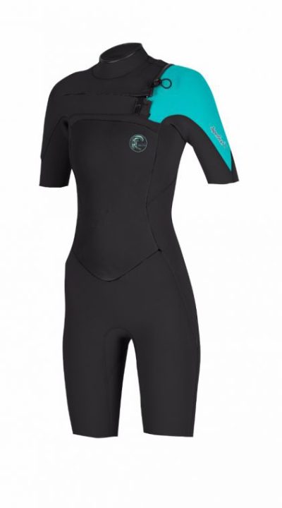 O'Neill WOMENS SUPERFREAK FUZE SPRING 2MM WETSUIT - BLACK AQUA