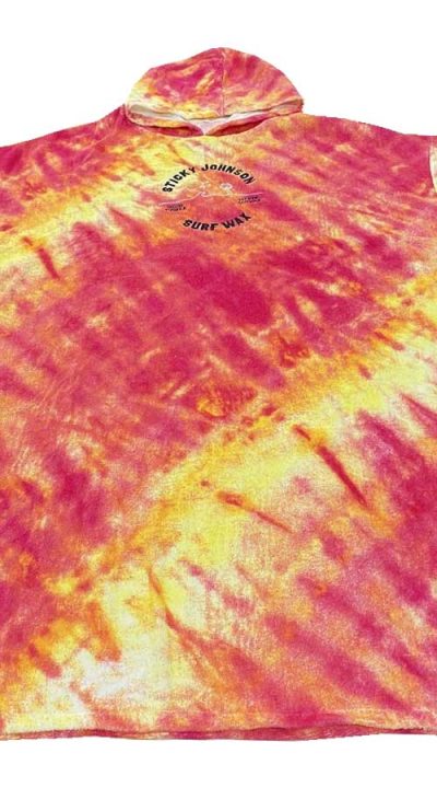 sticky johnson hooded towel tie dye teen medium(12-18)