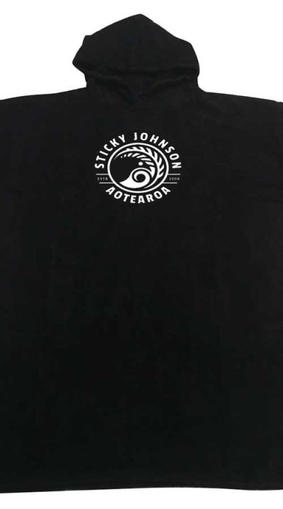 Sticky Johnson Hooded Towel Kiwi Black Med Teen(6-12)